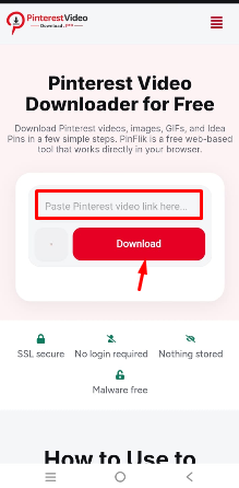 Paste & Click Download Paste the link into the input box above and hit the Download button. Our tool does the rest.